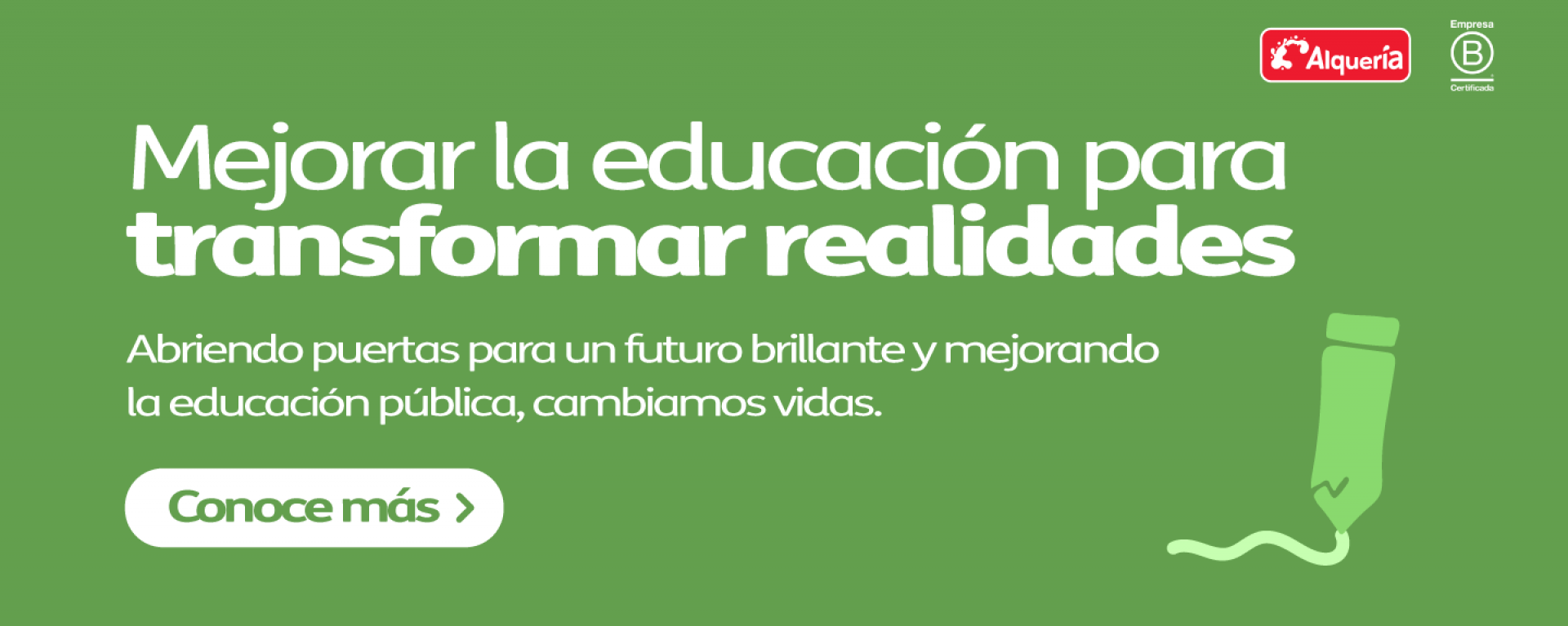 Banner educación para transformar realidades